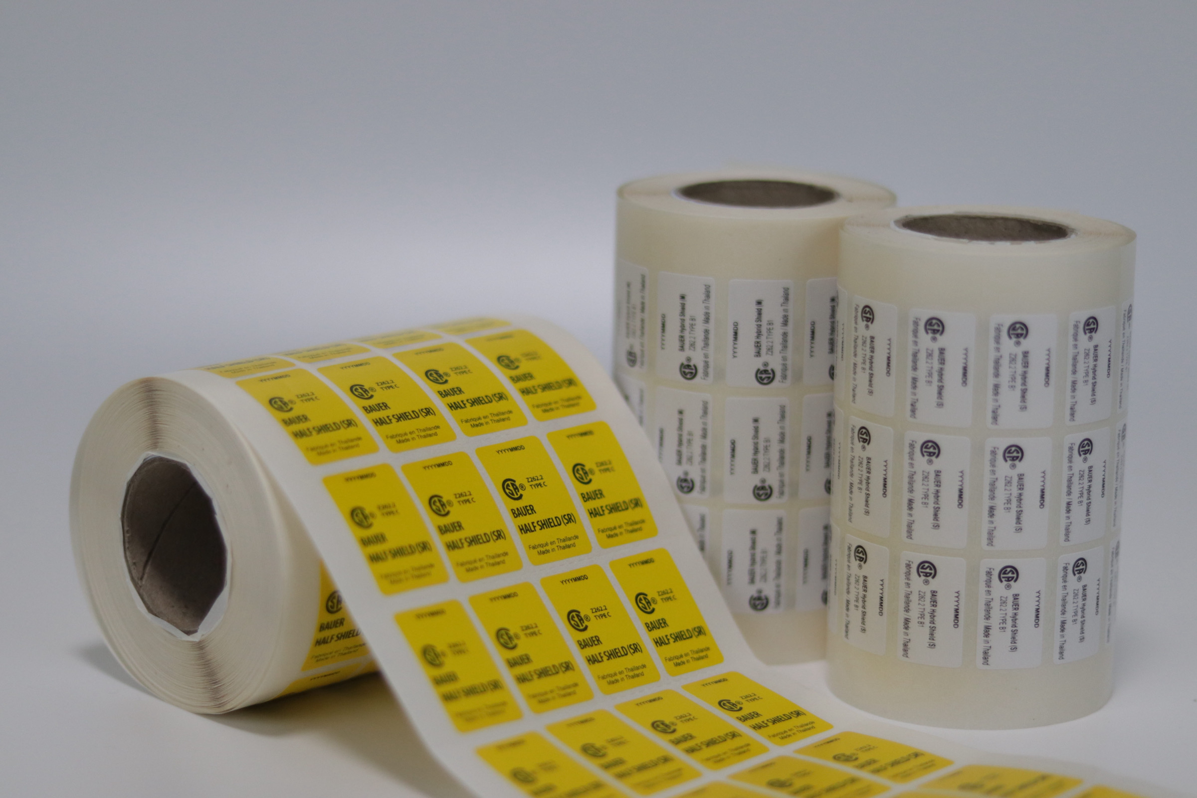 Roll labels produced by Lucky Creator